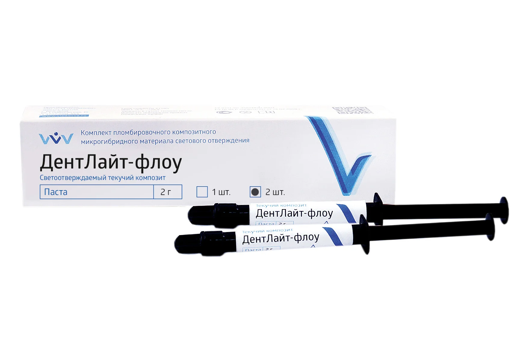 ДЕНТЛАЙТ ФЛОУ /оттенок А4/ 2 х 2 г