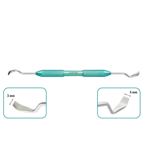 Костный скребок Buser, титановая рукоятка, общая длина 174 мм, арт: 04.09.0000