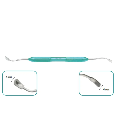 Костный скребок Buser, титановая рукоятка, общая длина 178 мм, арт: 04.07.0000