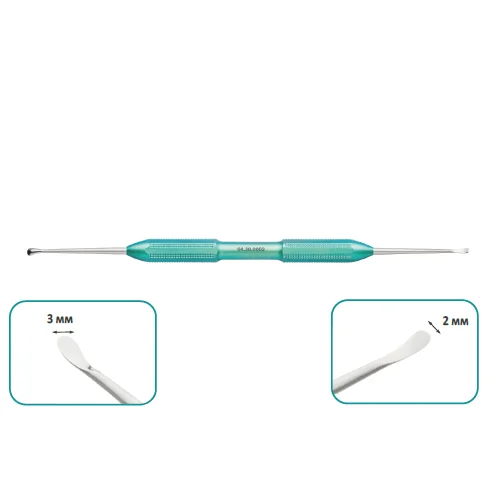 Кюретажная ложка Lucas, титановая рукоятка, общая длина 178 мм, арт: 04.30.0002